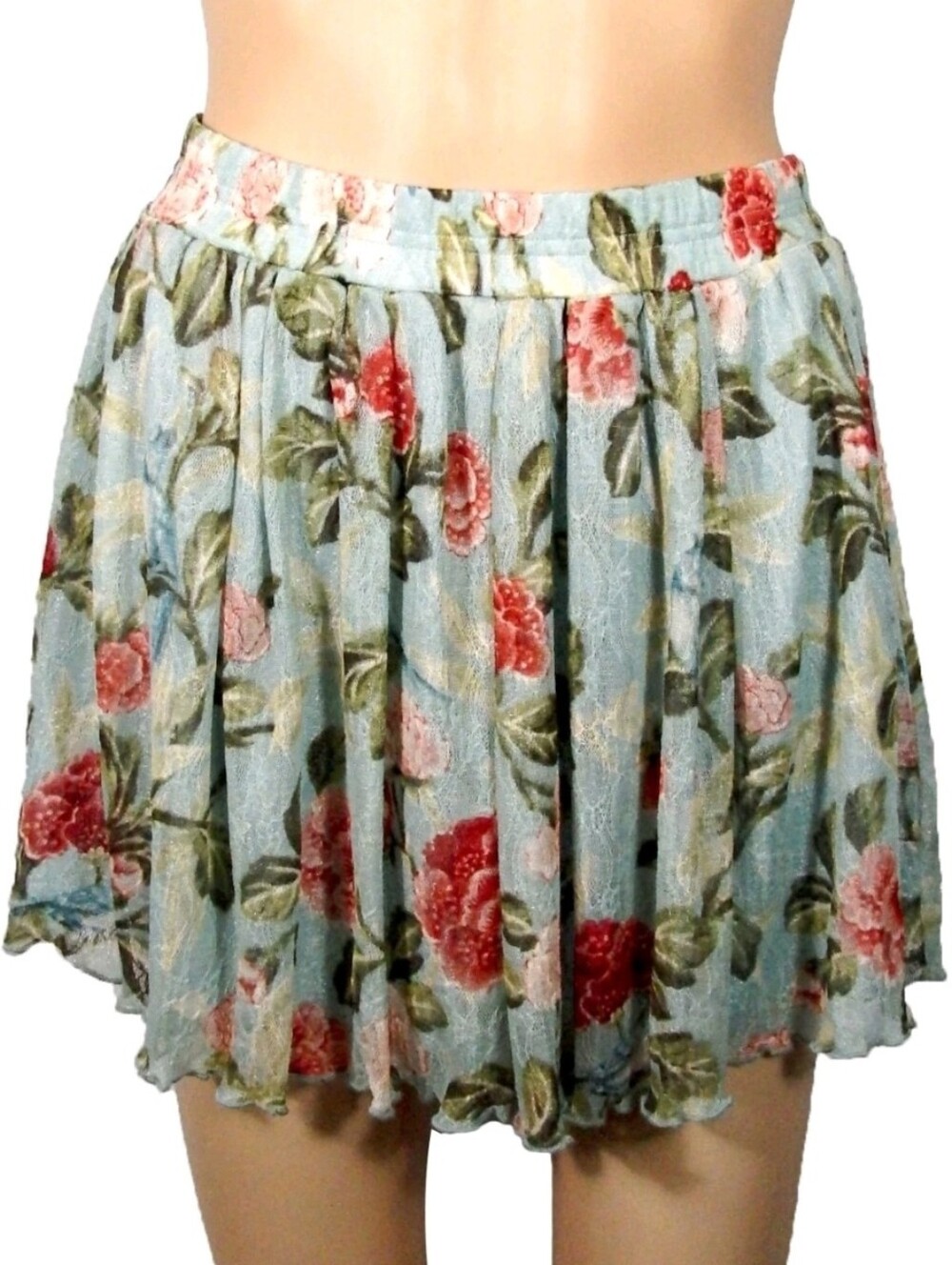 Ralph Lauren Denim & Supply Floral Mini Skirt Lace Large Fully Lined